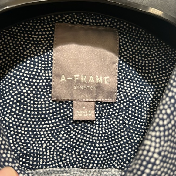 A-Frame Short Sleeve Patterned Button Downn - Picture 3 of 4